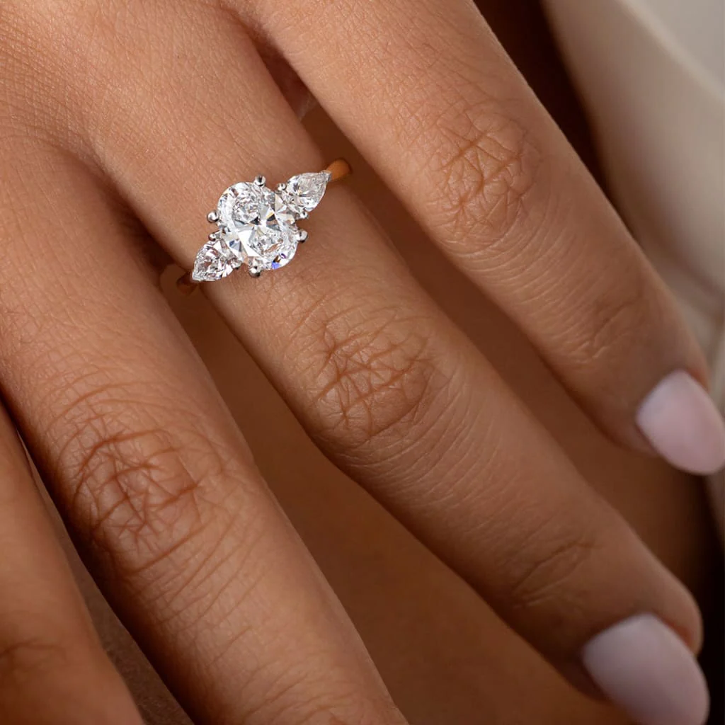 Bague solitaire en diamant de laboratoire sur or blanc 18 carats – Diamea