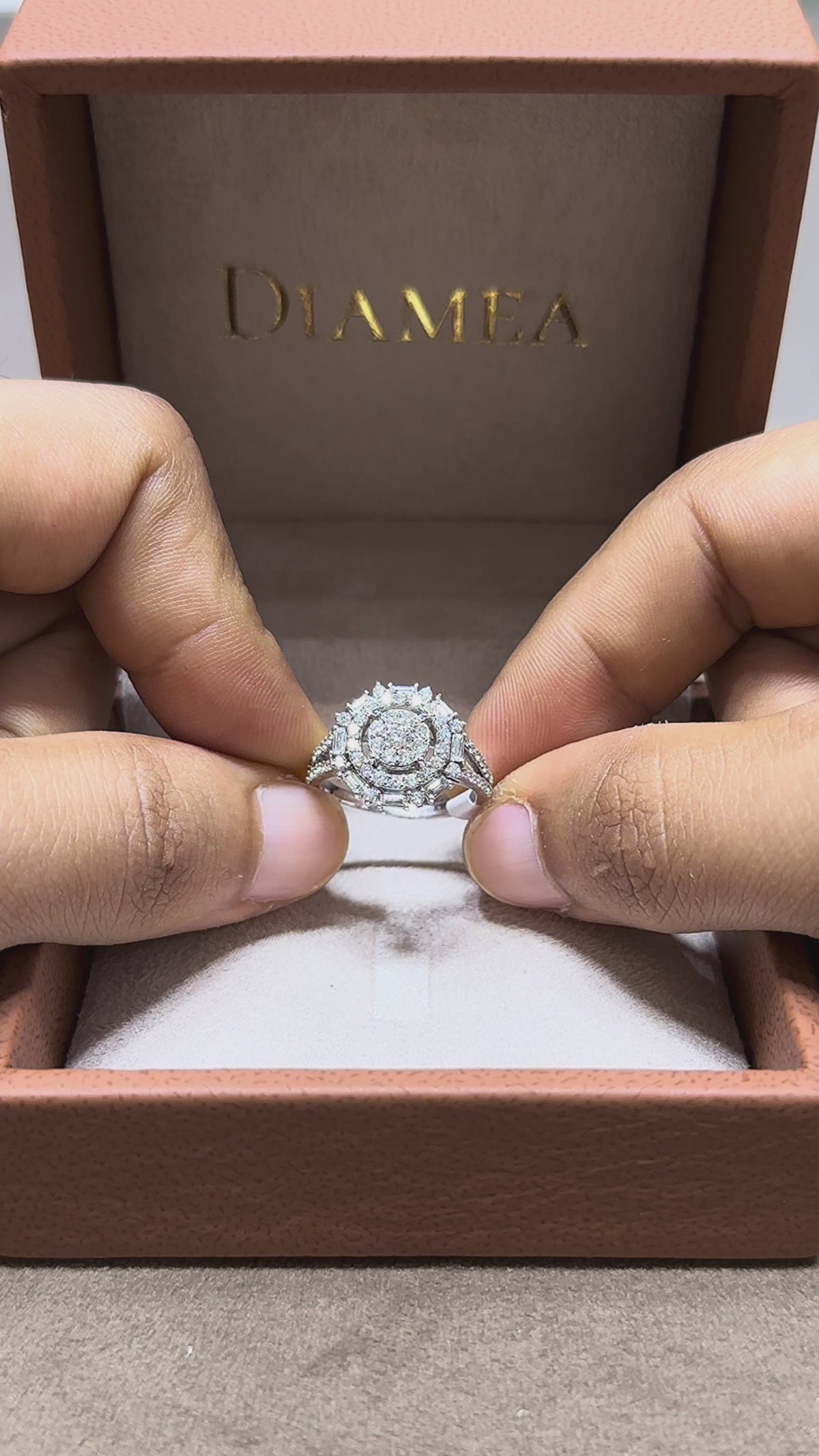 خاتم بإطار مزدوج من الألماس - Palma – Diamea، مجوهرات الألماس في الدار البيضاء
