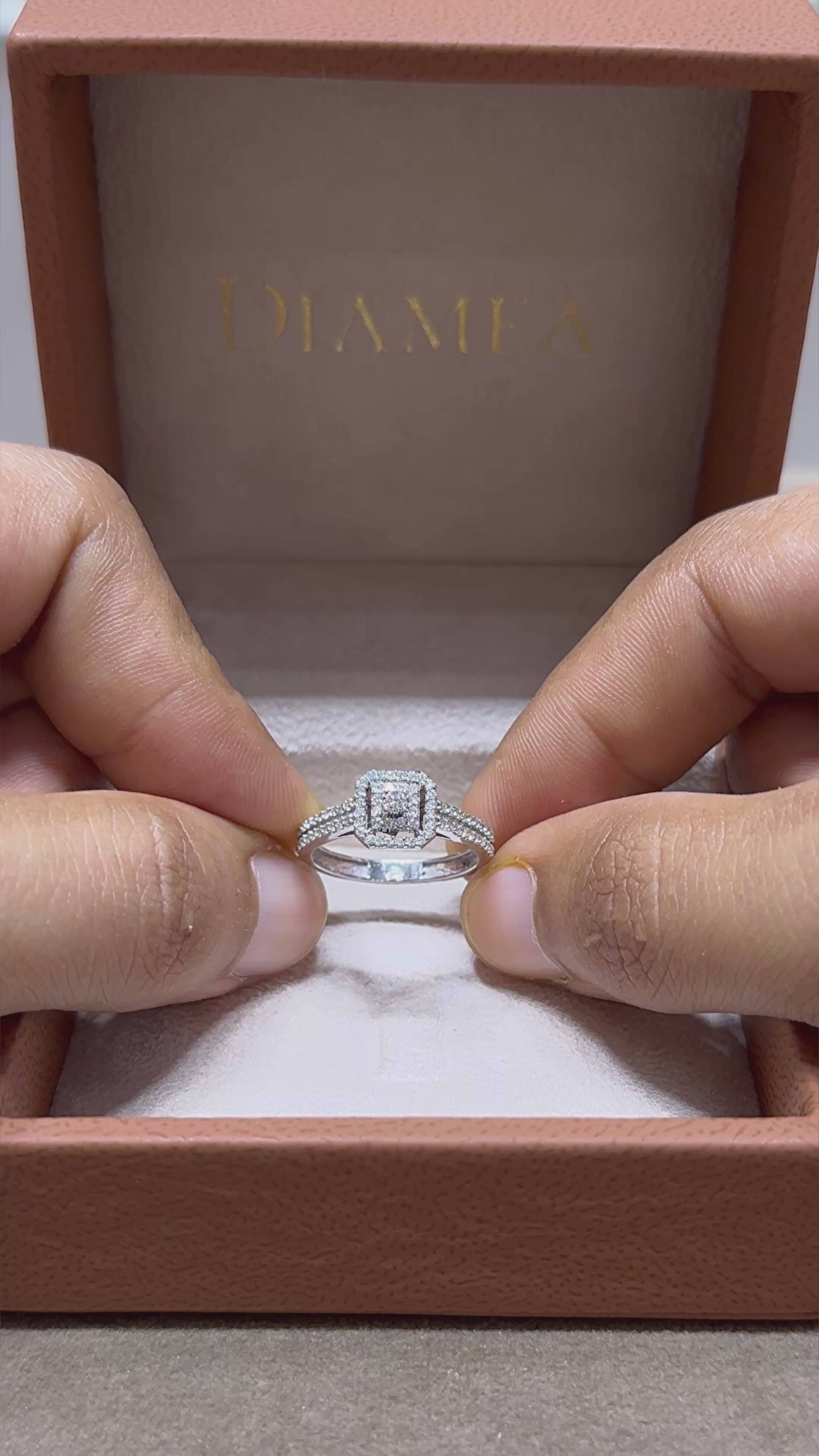 Bague diamant - Doppia Piramide