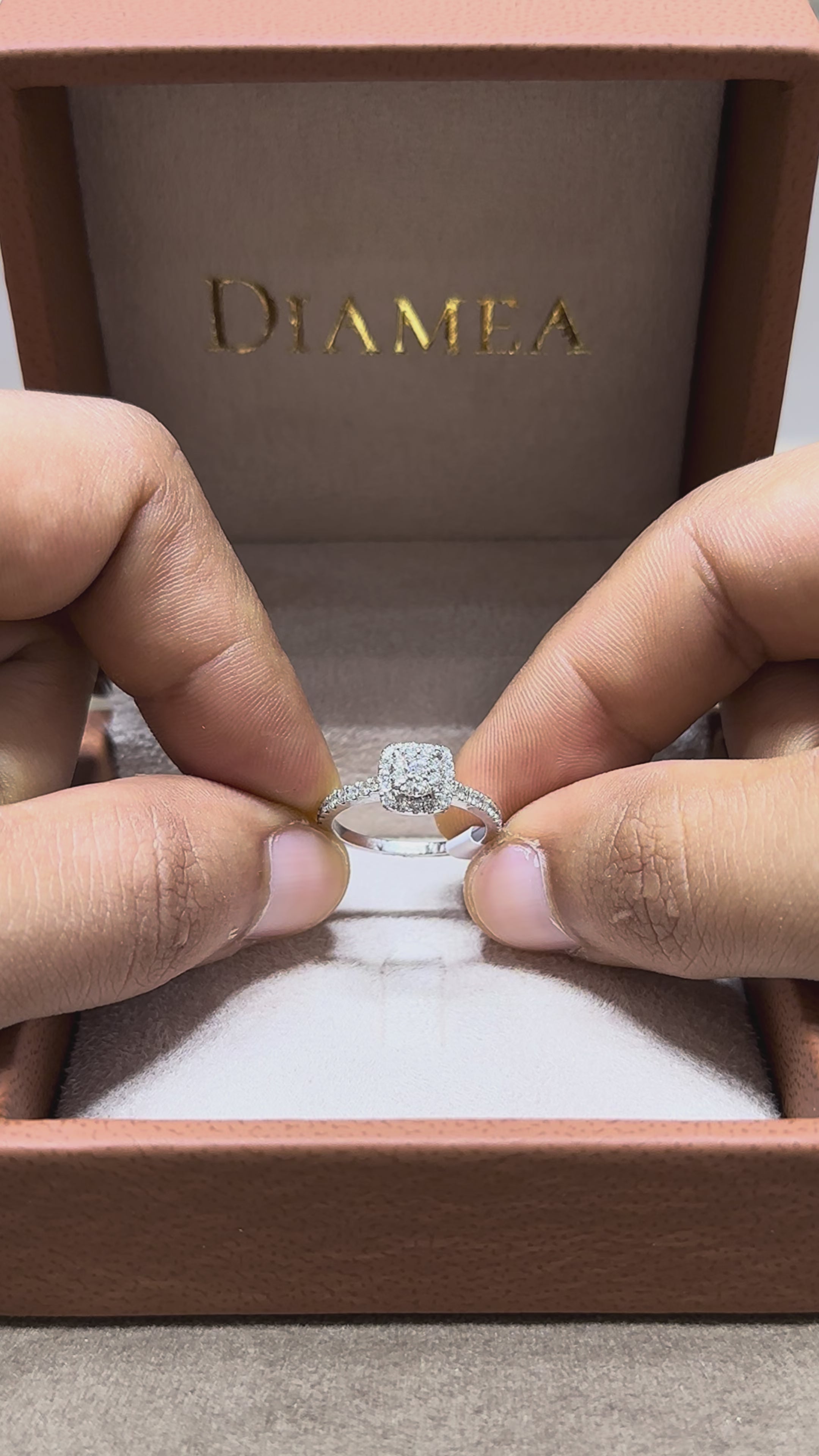 Bague diamant - Quadrato Rialzato