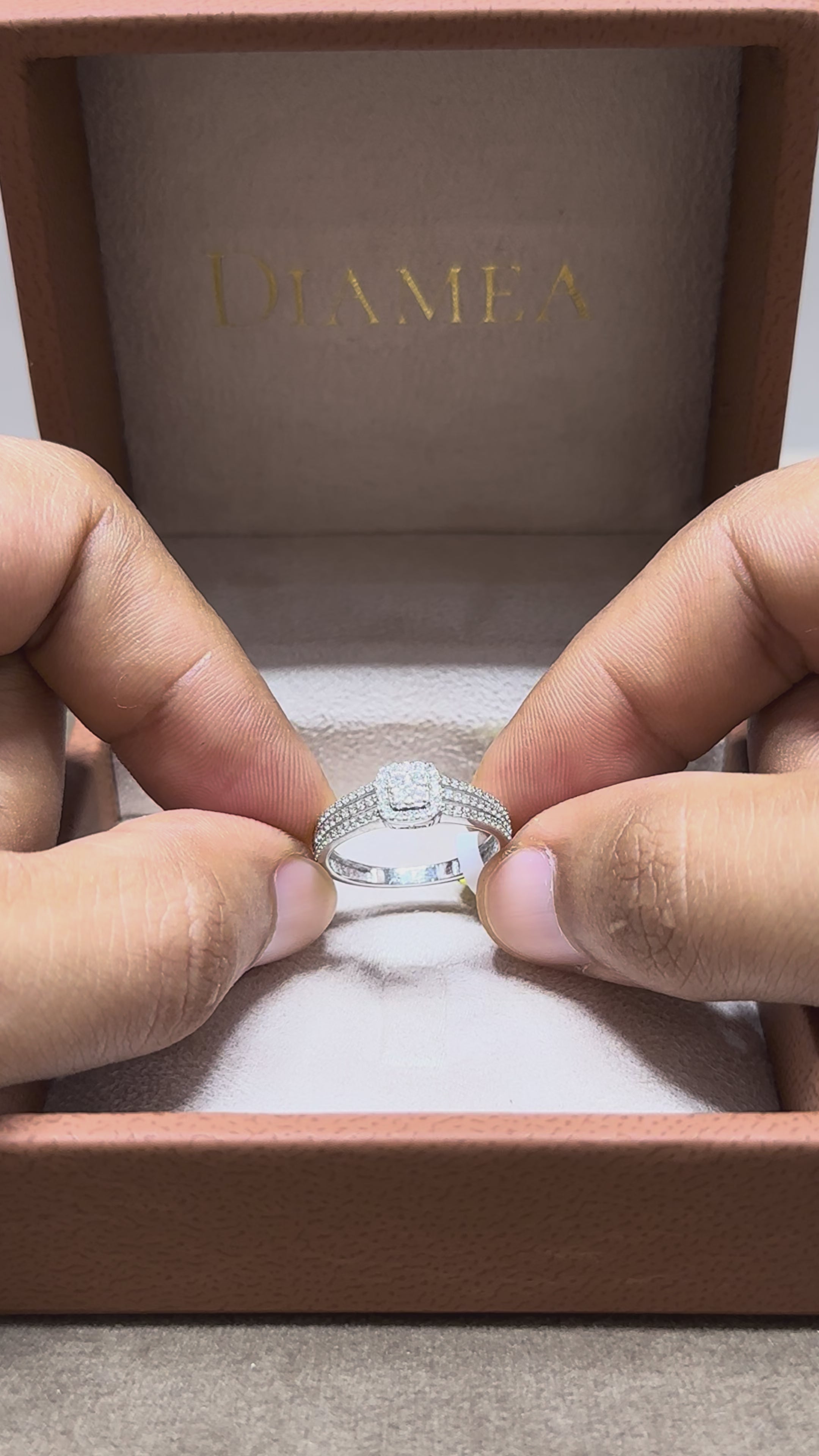 Bague diamant - Triplo Quadrato