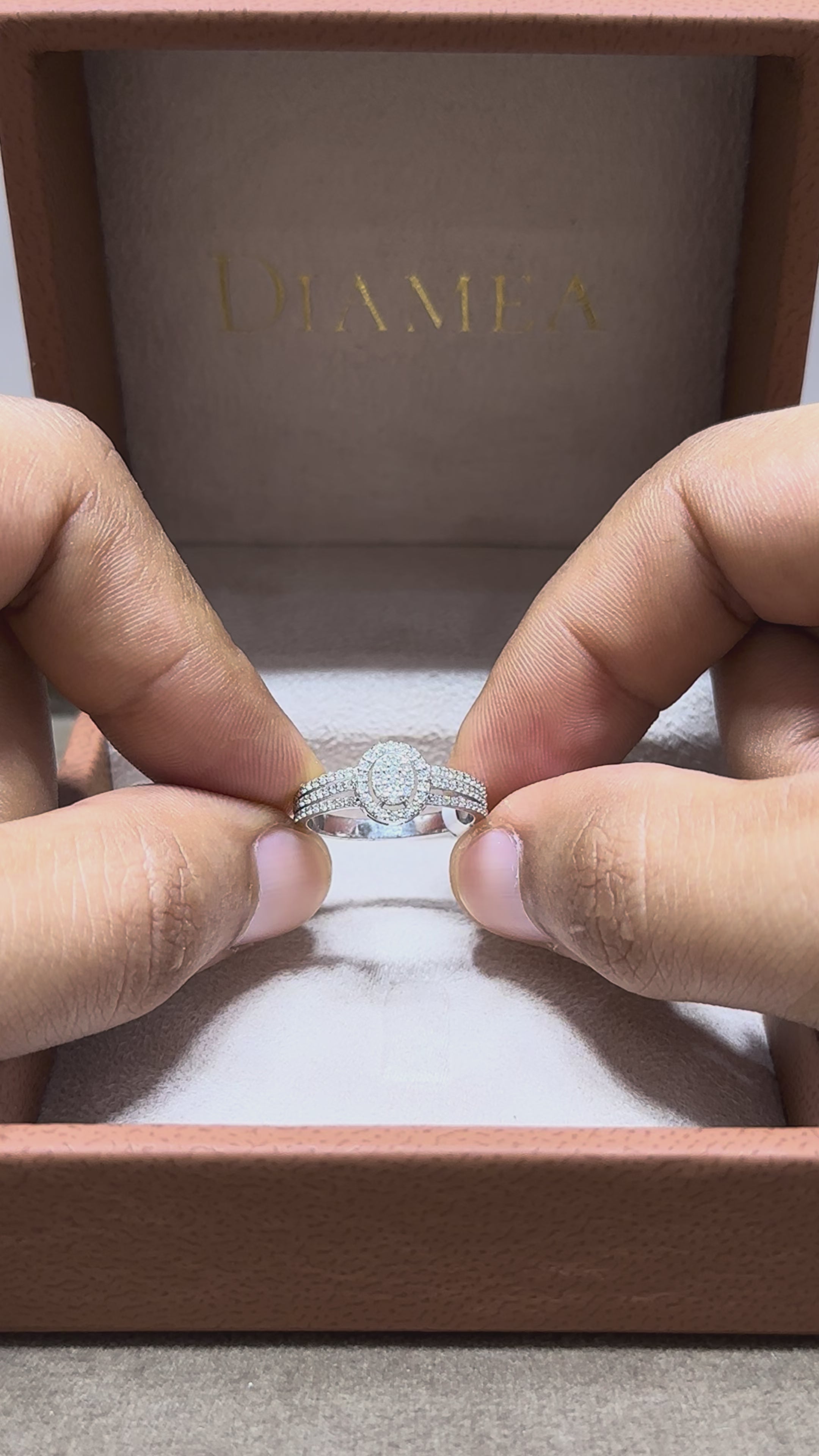 Bague diamant - Ovale Triple