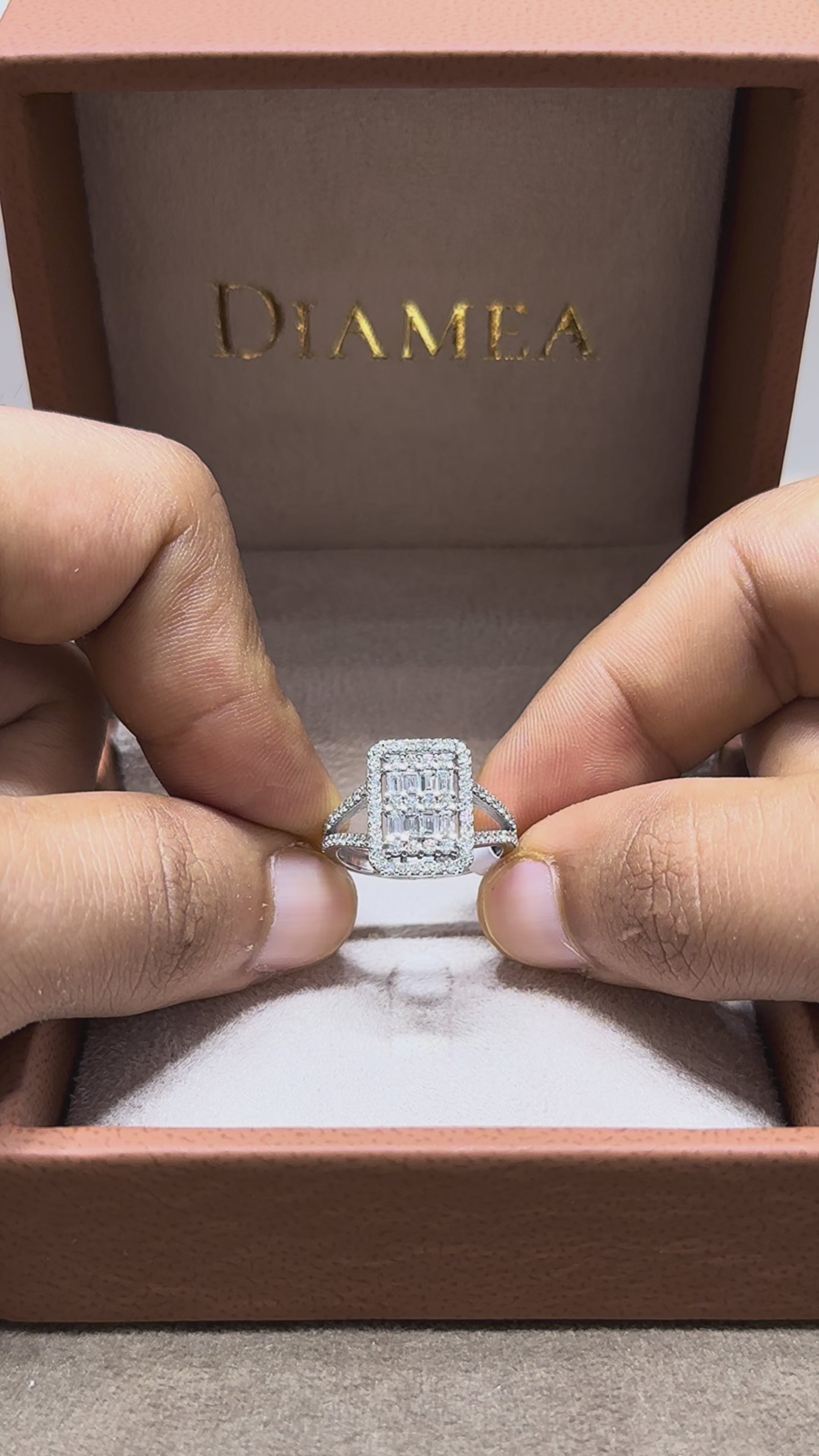 Bague diamant - Baguette Rettangolare