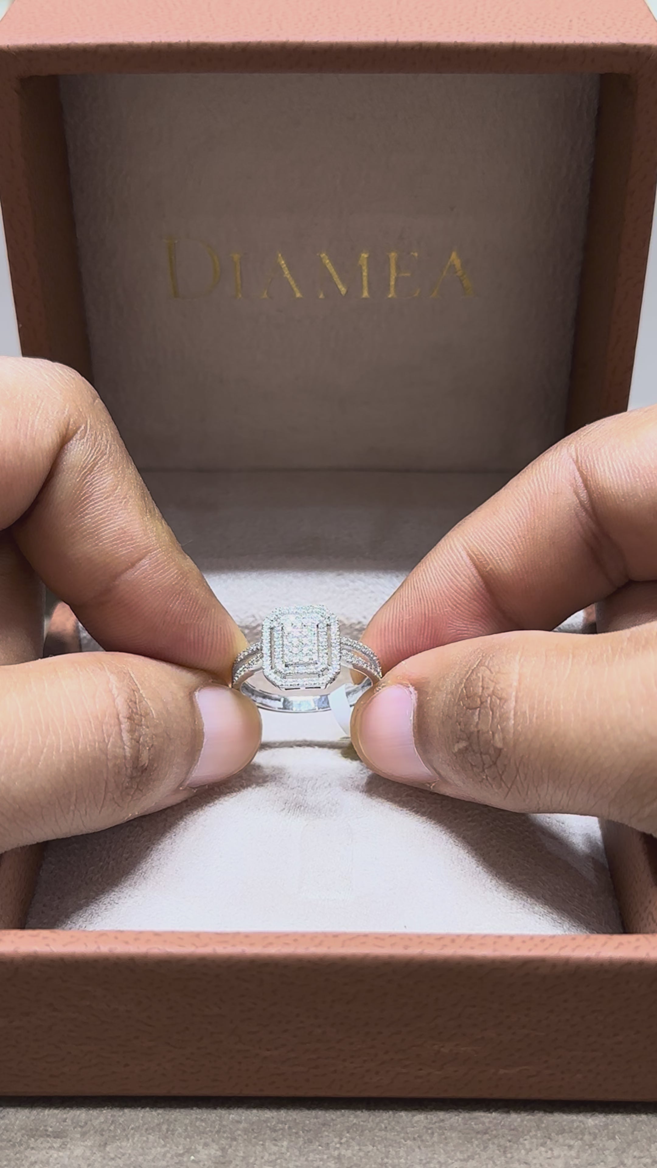 Bague diamant - Rettangolo Interno