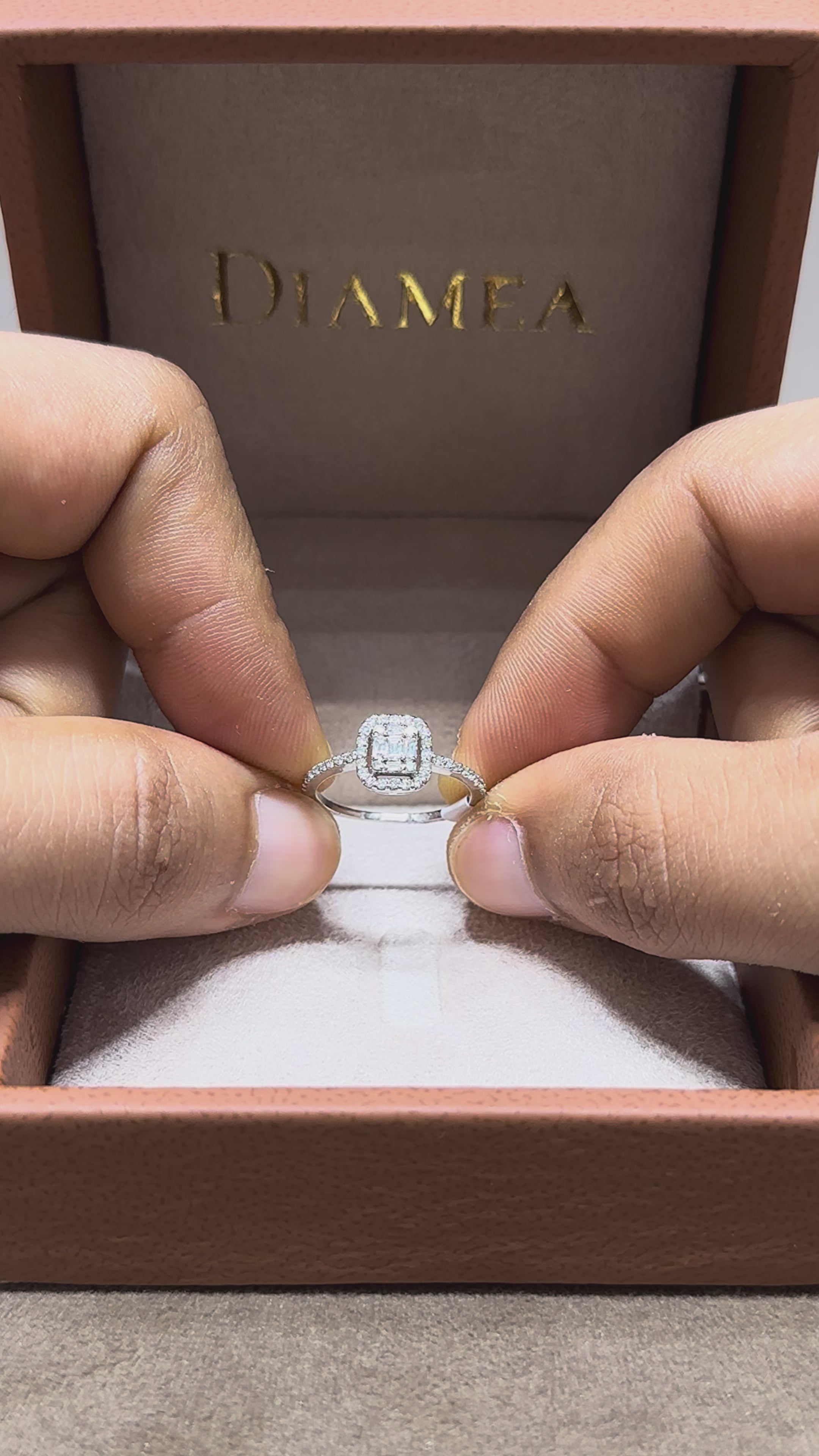 Bague diamant - Baguette Quadrata Piccola