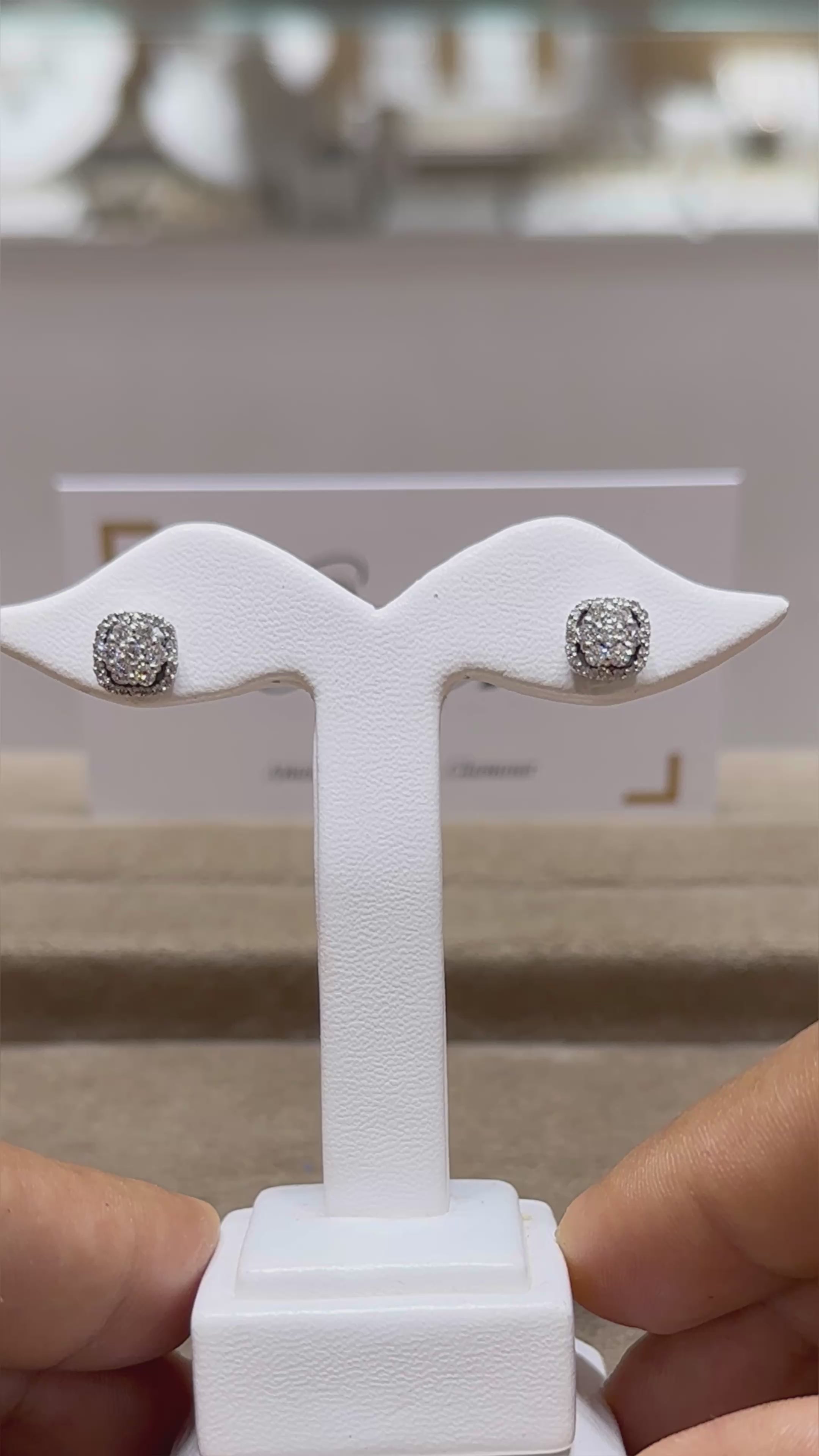 Boucles d'oreilles diamant - Piazza Margherita