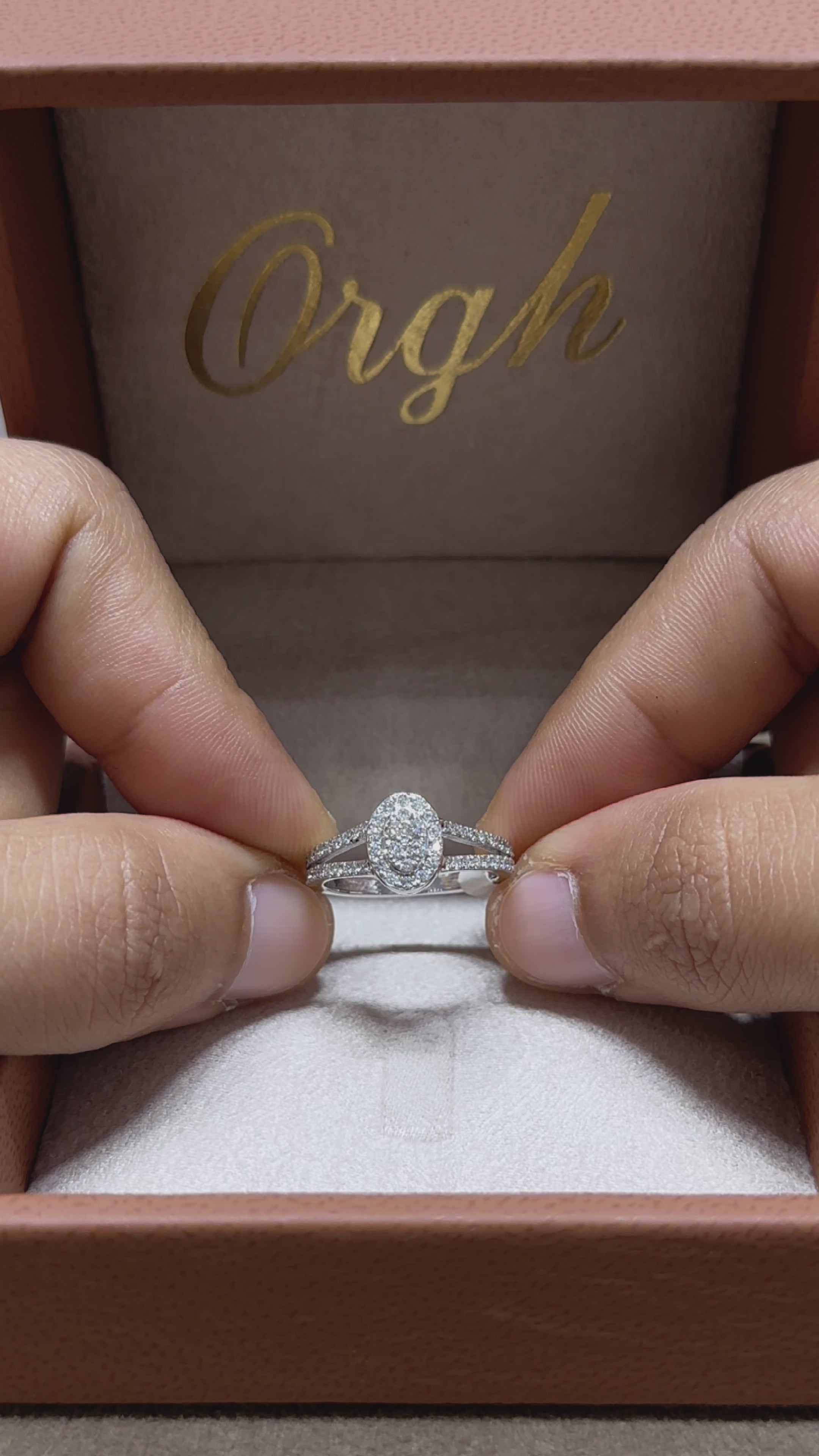 Bague diamant - Ovale Doble