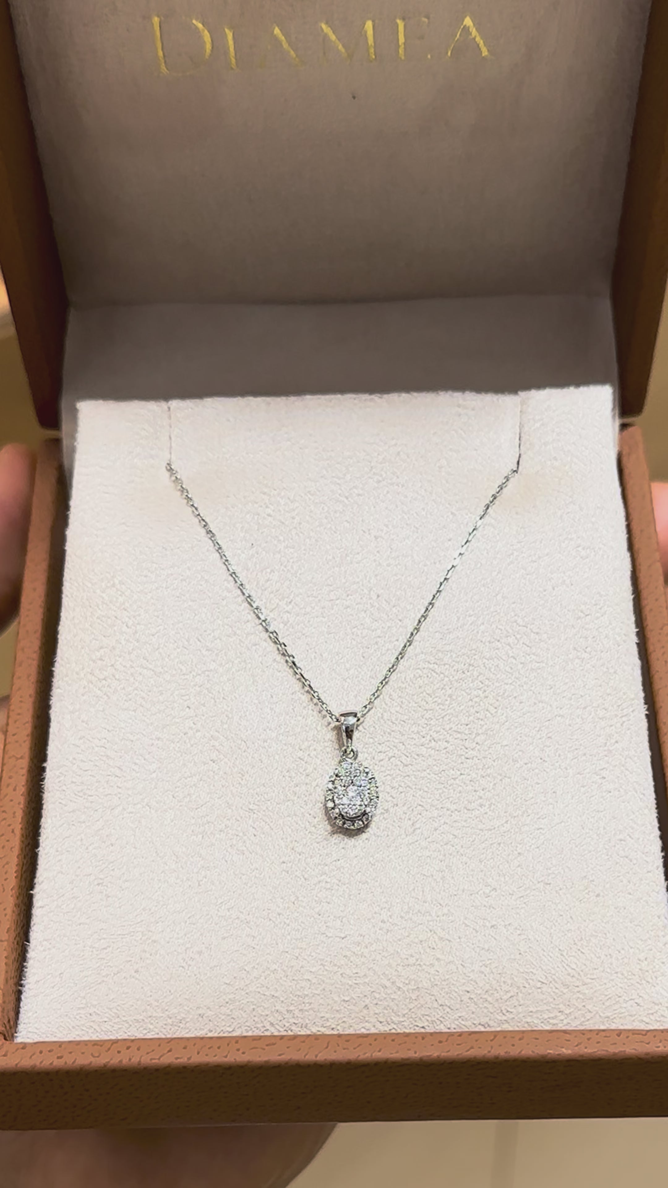 Collier diamant - Ovale Pendente